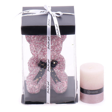 03001281_macko-ruzovy-z-mini-perliciek-a-dekoracna-sviecka