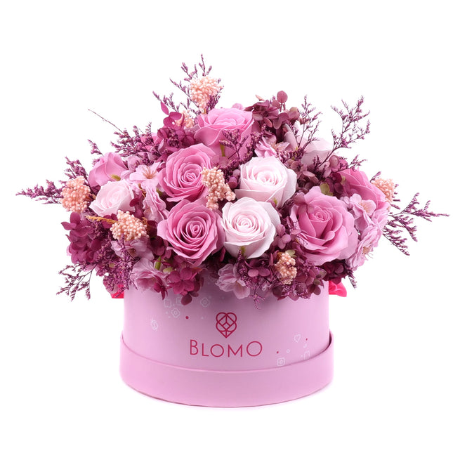 03002063_irigo-ruzovy-blomo-box-m-15-parfume-vonave-ruze-hortenzia-limonka-a-ozothamnus