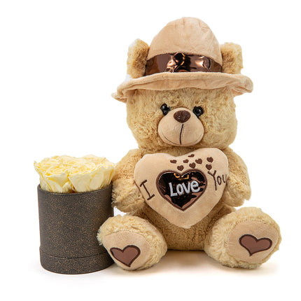 03100734_in-eterno-okruhly-box-7-kremovych-ruzi-a-plysovy-medved