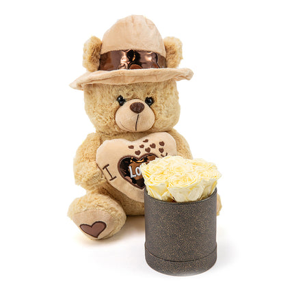 03100734_in-eterno-okruhly-box-7-kremovych-ruzi-a-plysovy-medved