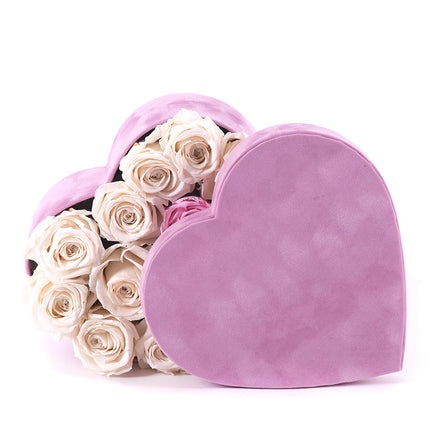 03100791_in-eterno-ruzove-zamatove-srdce-s-kremove-ruze-a-ruzova-ruza