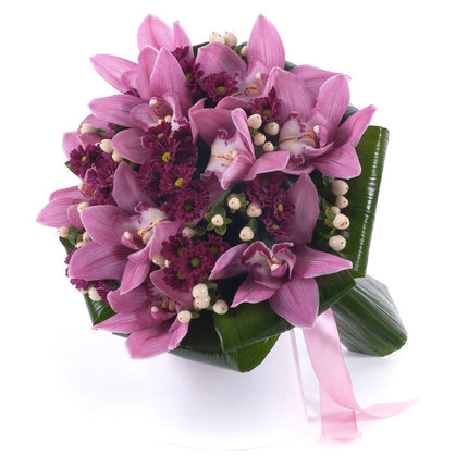 Lady ružová orchidea