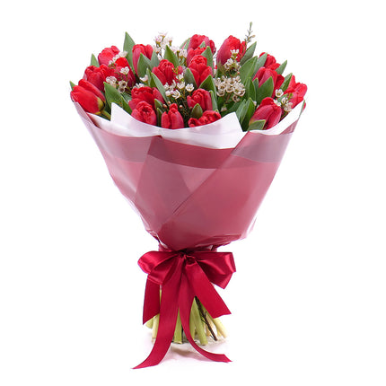 Jarona 2 červené tulipány,waxflover