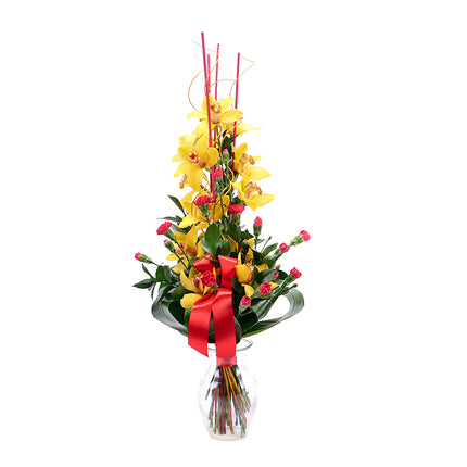 Orchidea žltá na vysoko