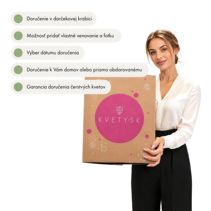 Vlastnosti doručenia v darčekovej krabici - Kvety.sk