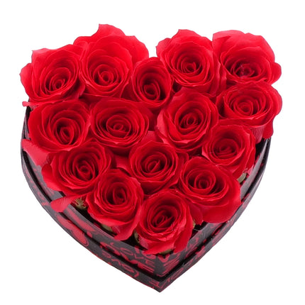Irigo čierny box srdce I love you "S" 15 parfume voňavé ruže