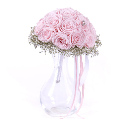 In Eterno svadobná kytica ružové ruže