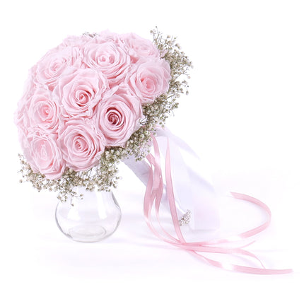 In Eterno svadobná kytica ružové ruže