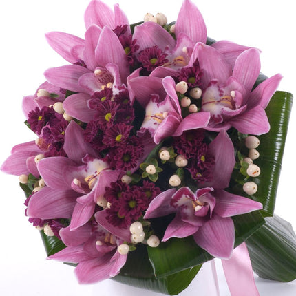 Lady ružová orchidea