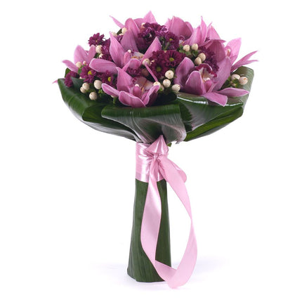 Lady ružová orchidea