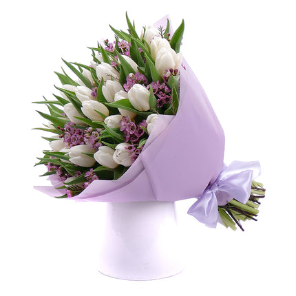 Jarona 20 biele tulipány,waxflover