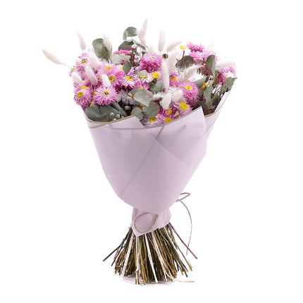 Irigo sušená kytica ružové slamienky