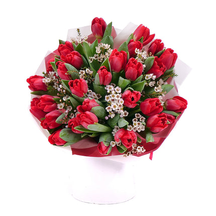 Jarona 2 červené tulipány,waxflover