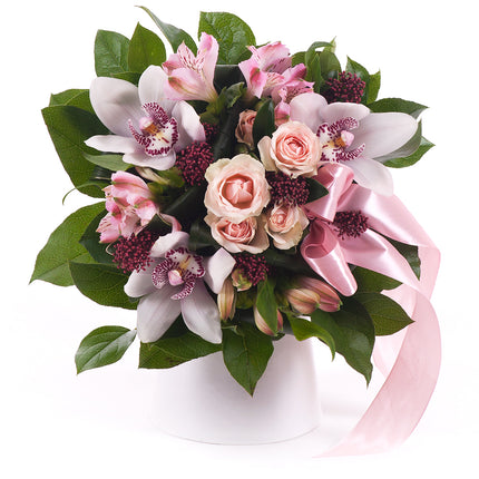 Kytica Zimona 11 ružové cymbícium trsové ruže alstromérie