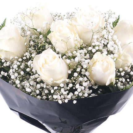 Smútočná kytica krémové ruže