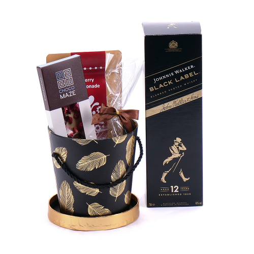 Darčekový čierno-zlatý box Black Label