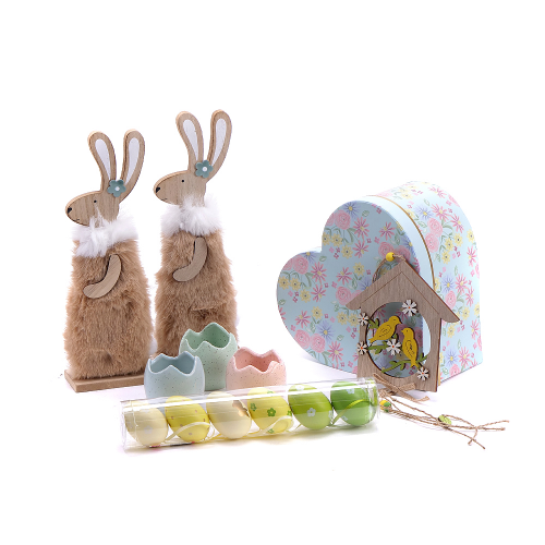 Darčekový box srdce drevený zajac