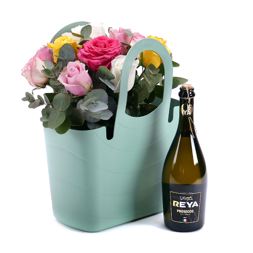 Kvetinová taška Kytica Letana 41 a Prosecco Reya