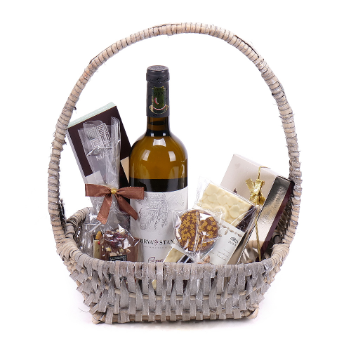 Darčekový prútený kôš Sauvignon
