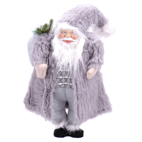 Mikuláš L174 šedý 60cm látkový