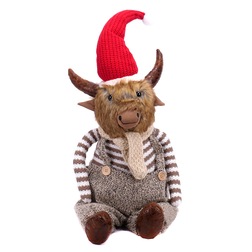 Postavička vianočná býk L176 93cm látková