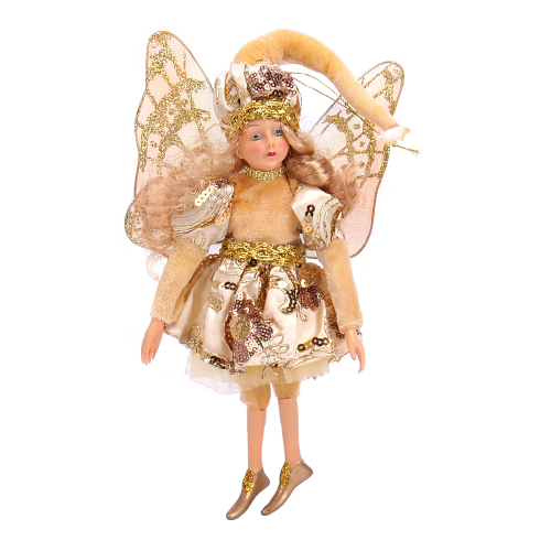 Postavička anjel L204 zlatá 35cm látková