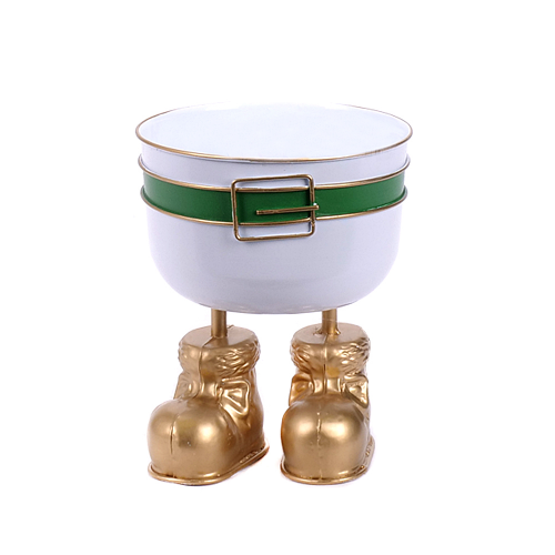 Kvetináč mikulášske nohy 17x17x21cm  X64 kov