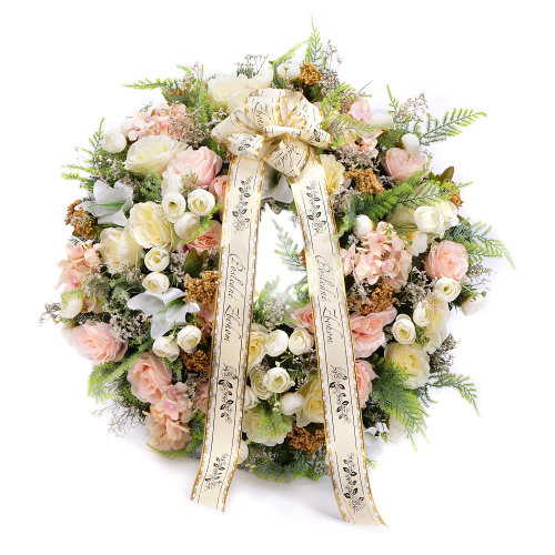 Irigo smútočný veniec farebné kvety