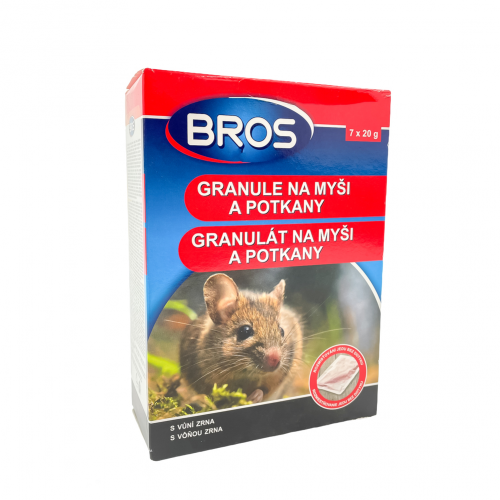Granule proti myšiam a potkanom 140g BROS