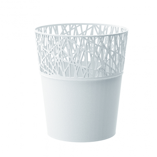 Kvetináč s krajkou CITY 18cm biely