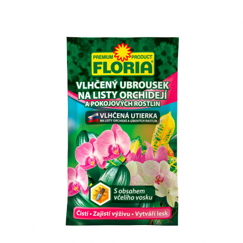Vlhčené utierky na listy orchid. a izbové rastliny