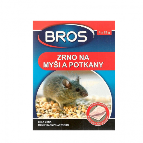 Zrno pr. myšiam, potkanom - 100g -myši BROS
