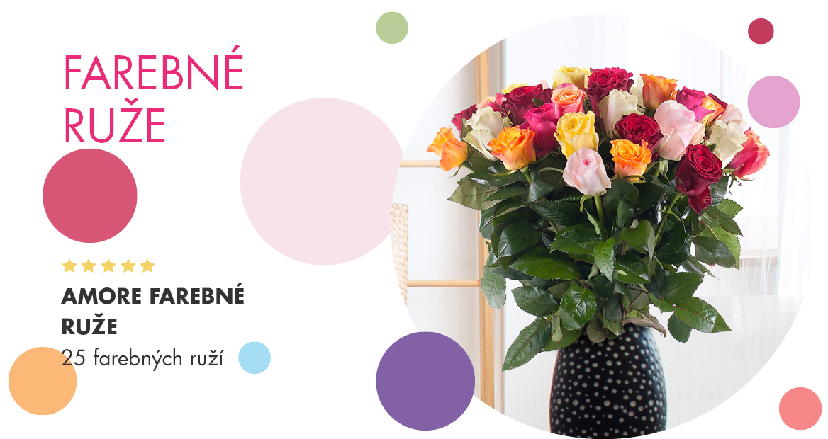 Amore farebne ruže