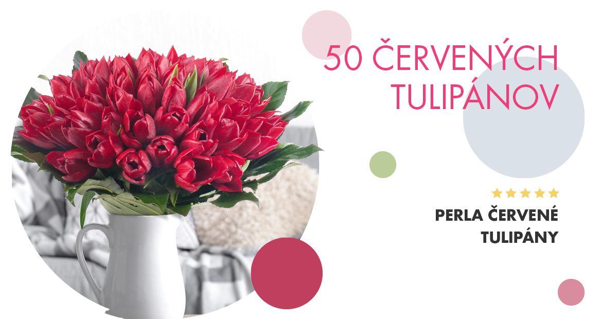 Perla červené tulipány