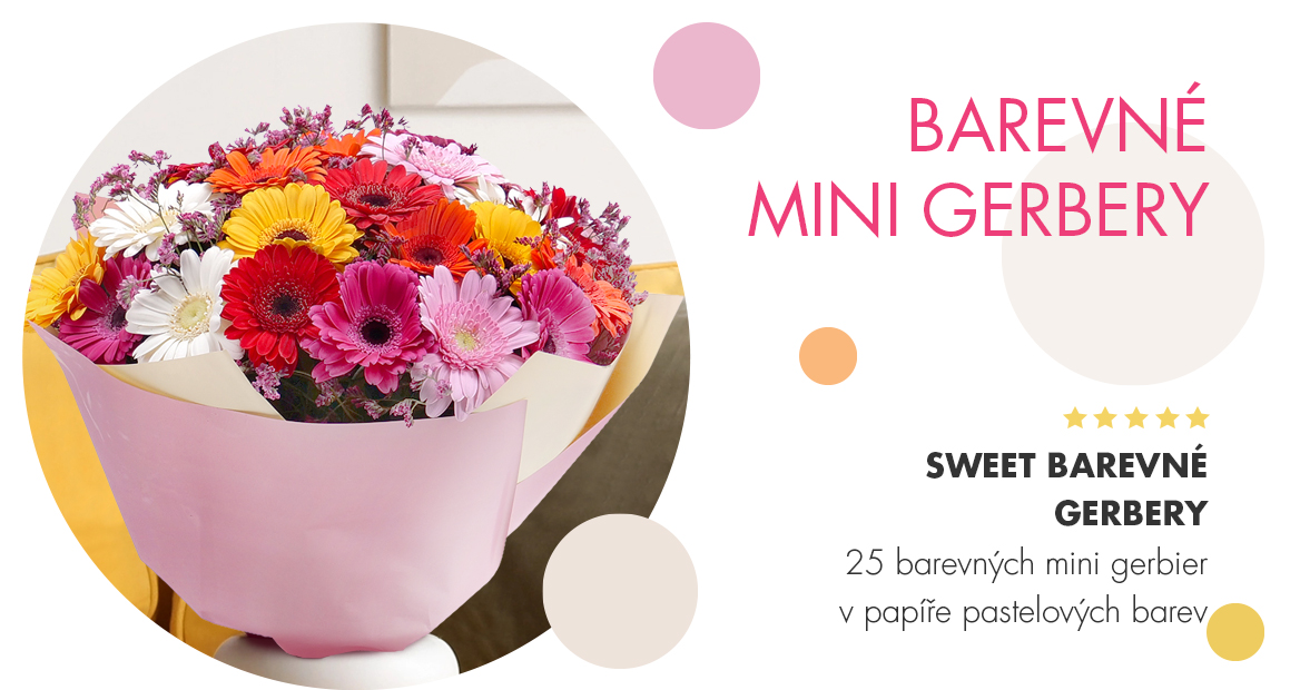 Sweet barebné gerbery