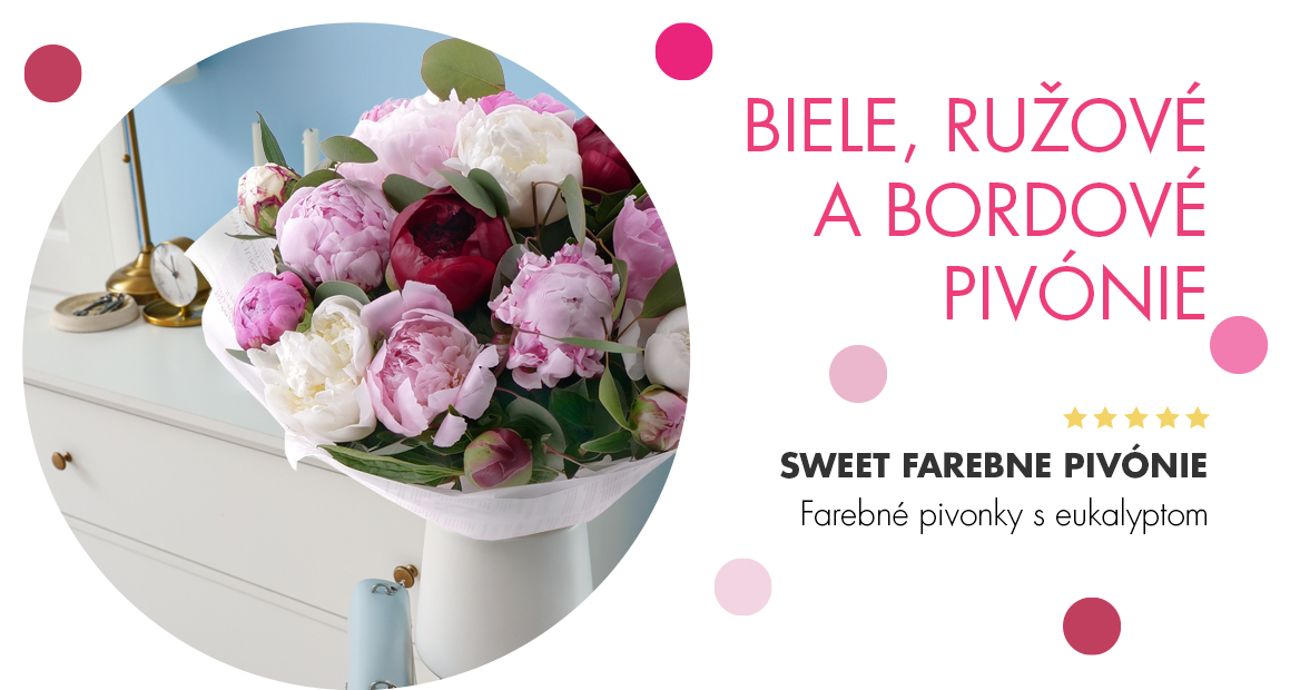 Sweet farebné pivónie