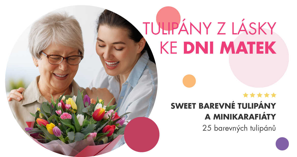 Sweet barevné tulipány a minikarafiáty