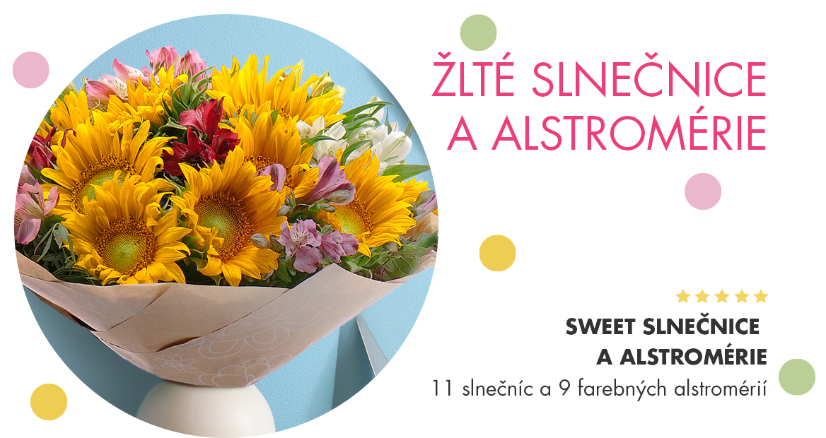 Sweet slnečnice a alstromérie