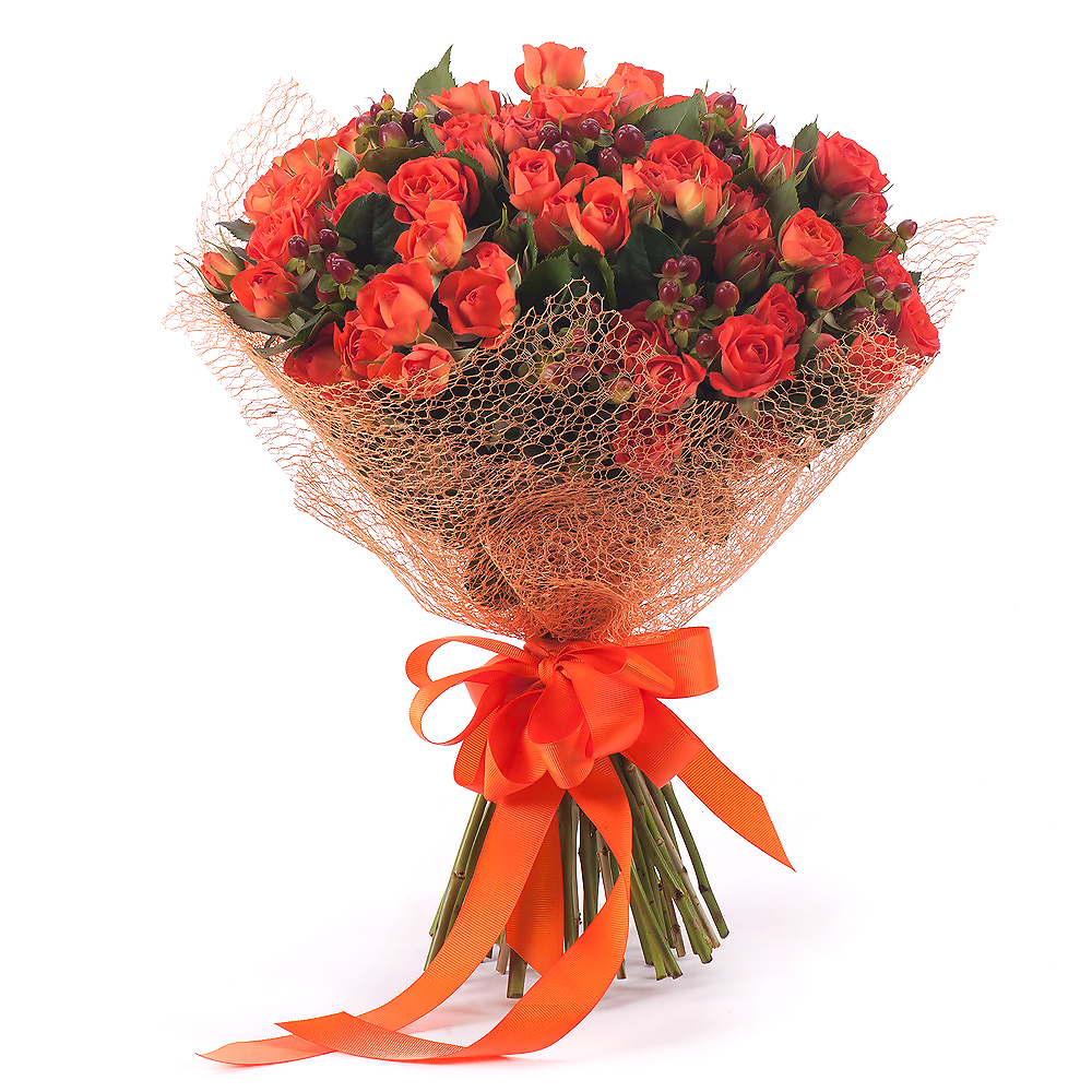 Sweet trsové oranžové ruže