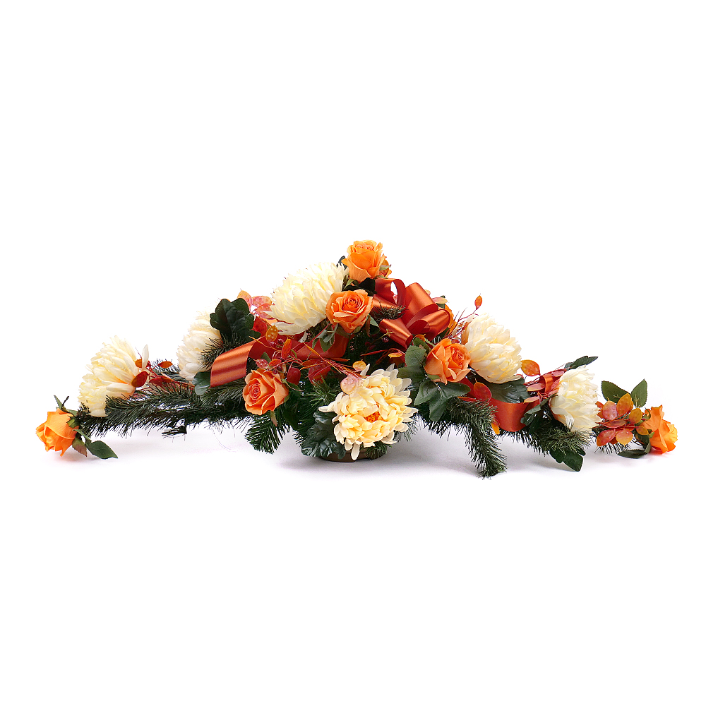 E-shop Irigo smútočný aranžmán oranžové a žlté kvety