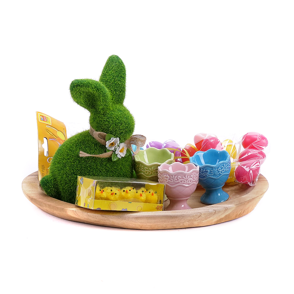 E-shop Darčekový set keramický zajačik s ozdobami
