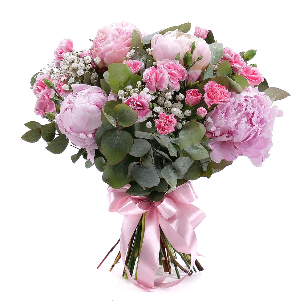 Sweet ružové pivónie a karafiáty