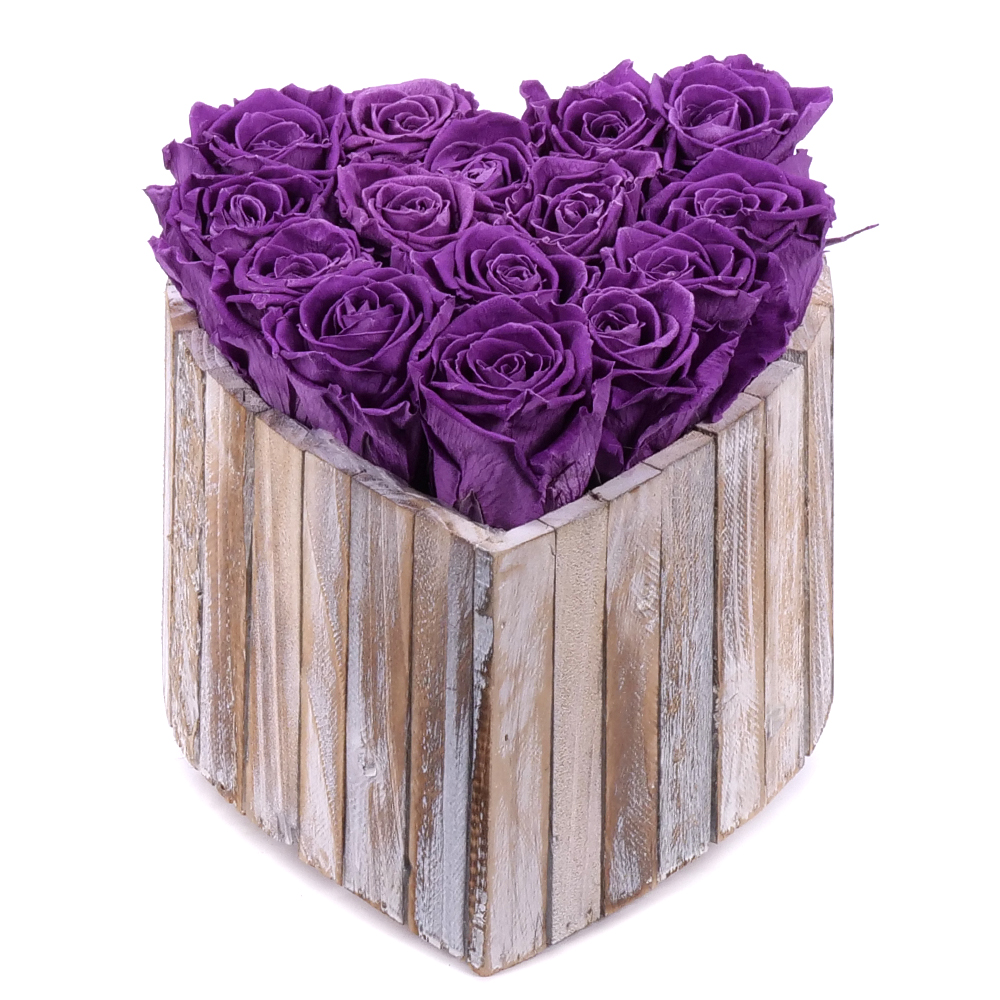 In eterno drevené srdce Monalisa violet