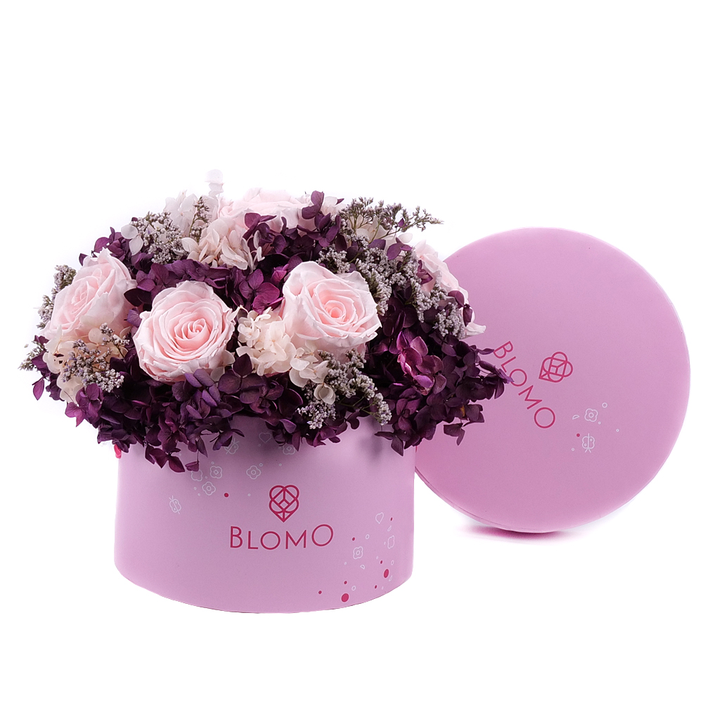 In eterno ružový BLOMO box "M" Monalisa pink champagne