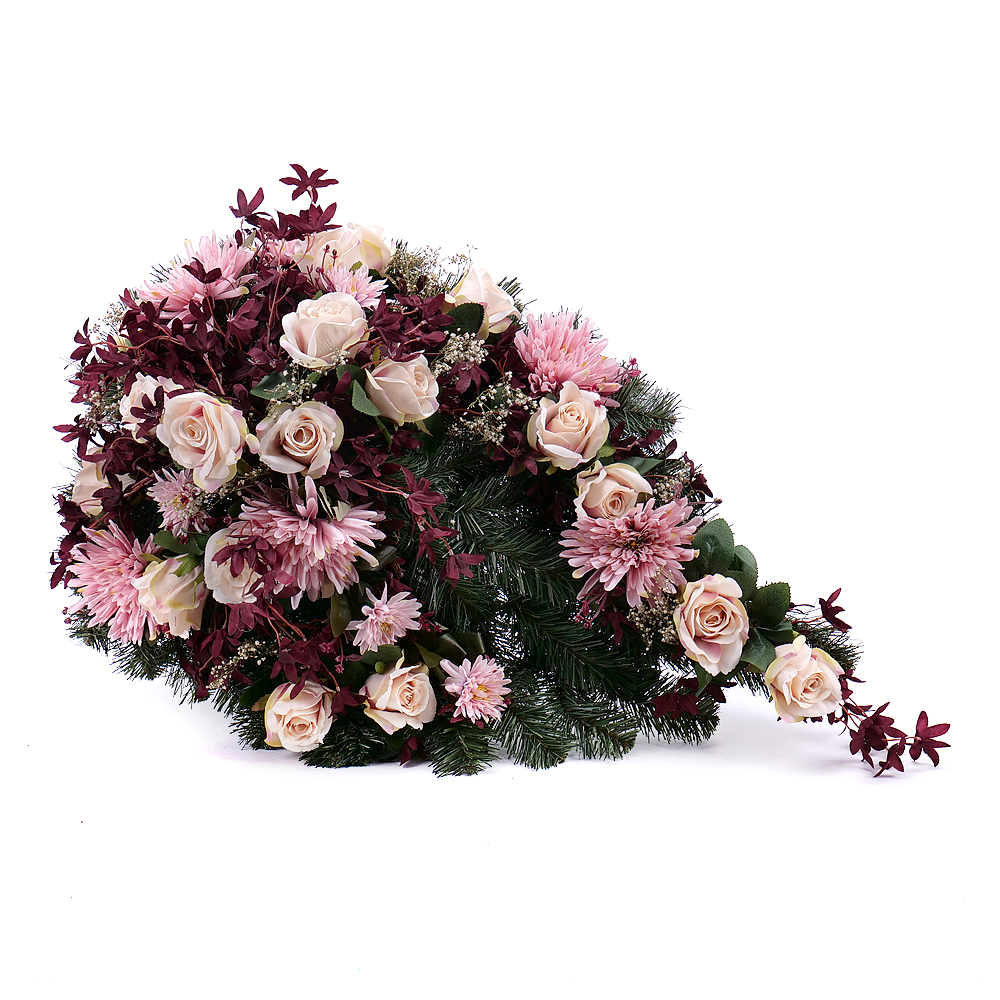 E-shop Irigo smútočná slza ružové a marhuľové kvety